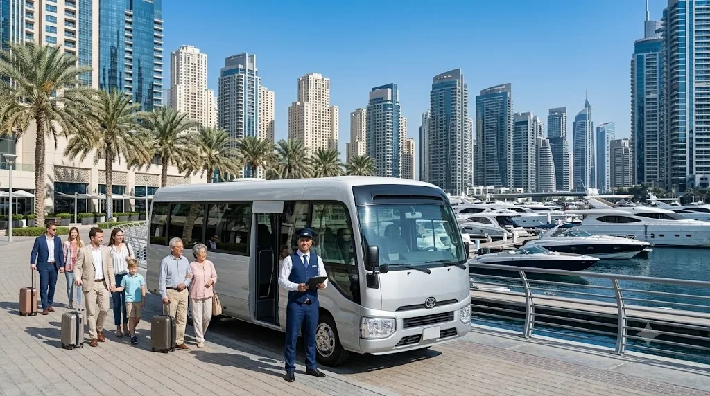 Dubai 18-Seater Bus with Driver