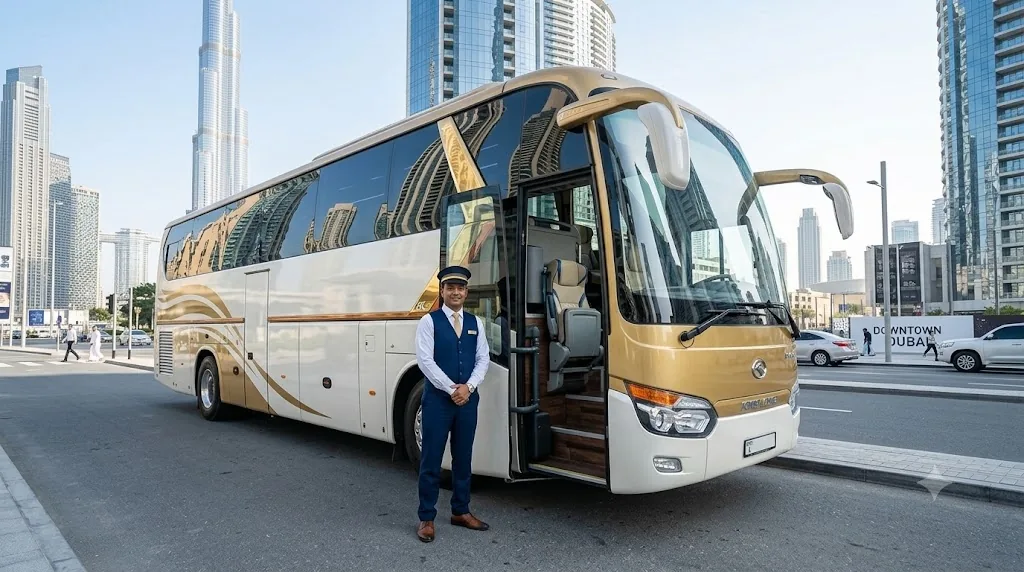 Dubai 50-Seater Bus with Driver